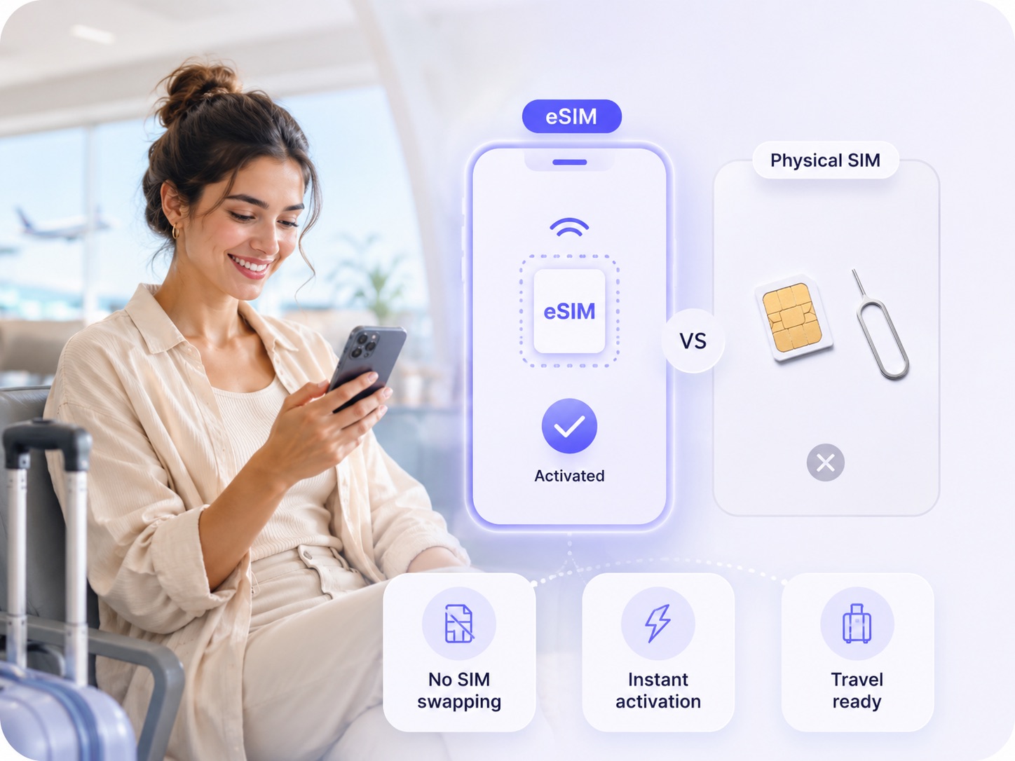 eSIM vs physical SIM — comparison for travelers
